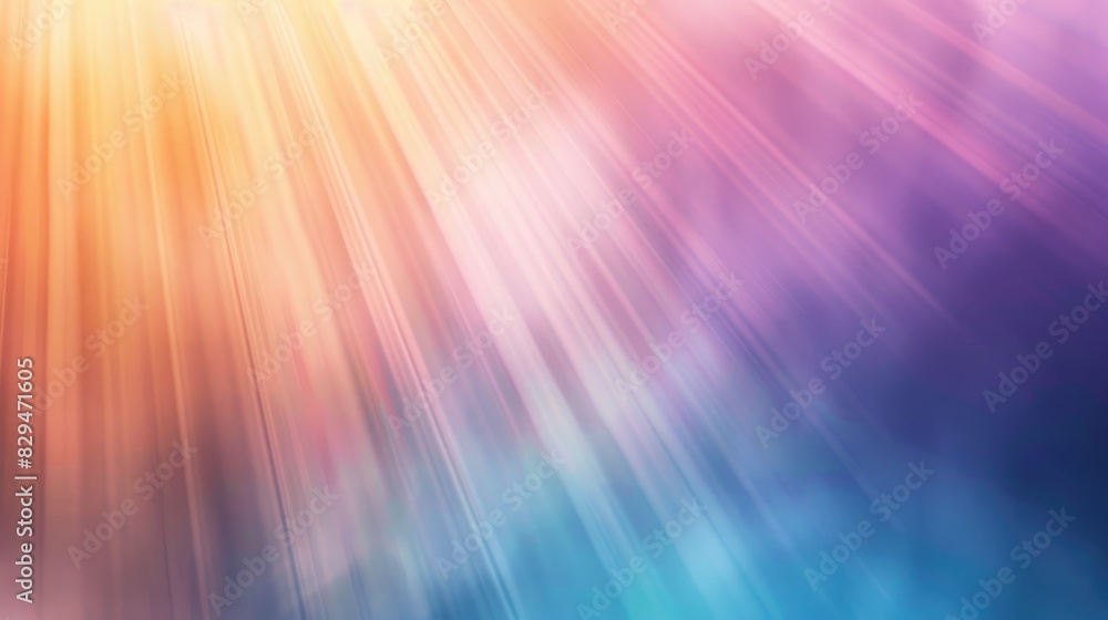 Poster a clean, abstract background with warm light rays softly illuminating a pastel gradient, creating a 