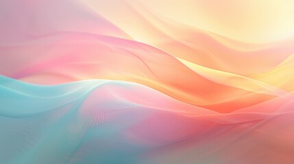 Fototapeta premium A clean, abstract background with warm light rays softly illuminating a pastel gradient, creating a calming ambiance,