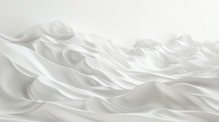 Obraz premium A clean white background with a faint wave pattern, offering a hint of movement without overwhelming the design