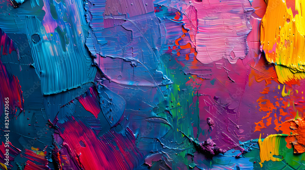 Poster closeup of abstract rough colorful multicolored art texture background. generative ai.