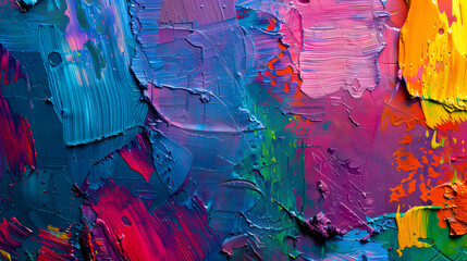 Closeup of abstract rough colorful multicolored art texture background. Generative AI.