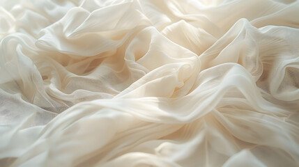 Obraz premium Cream fabric texture background. Generative AI.