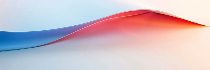 red, blue gradient, curved shape, black background, 3d render, simple shapes, in the style of simple, minimal, green light aspect ratio 3:1, for banner, landing page, website
