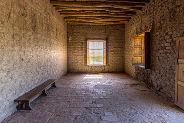 Interior room  in Fort Leaton State Historic Site in Texas, USA