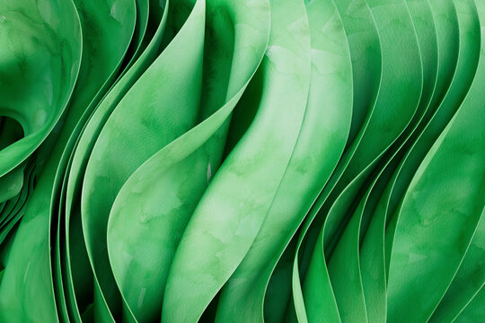 Full frame of green colored abstract futuristic waves