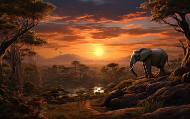 Aweinspiring scenes Behold the magnificence of an elephants stroll through the wilderness, captured in stunning detail