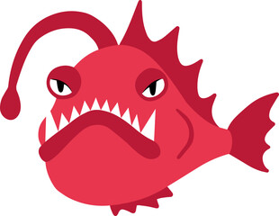 Anglerfish Cartoon Illustration Kids Clipart