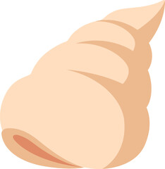 Spiral Sea Shell Cartoon Illustration Kids Clipart