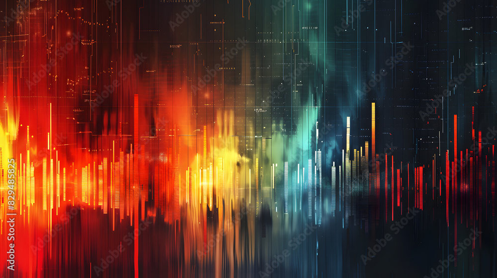 Poster the abstract of a stock market investment trading chart background is a visual representation of the