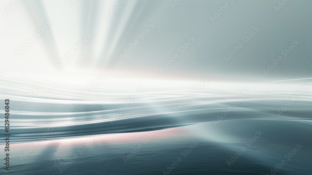 Poster a minimalist abstract background with subtle light beams creating a gentle, peaceful atmosphere,