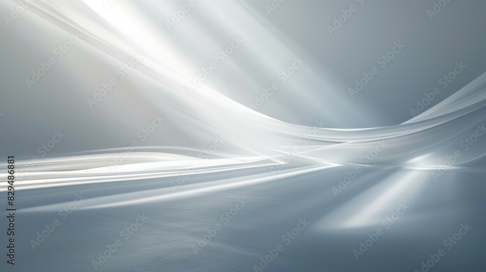 Poster a minimalist abstract background with subtle light beams creating a gentle, peaceful atmosphere,