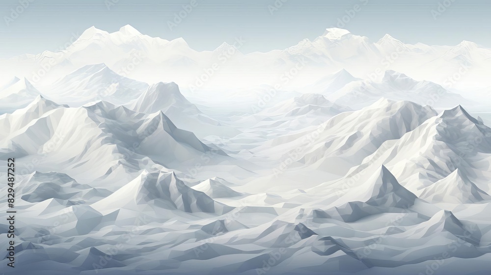 Poster tabby flat design top view theme mountains 3d render monochromatic color scheme