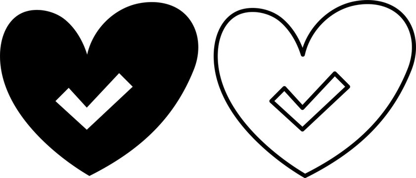 love check icon, vector element for design