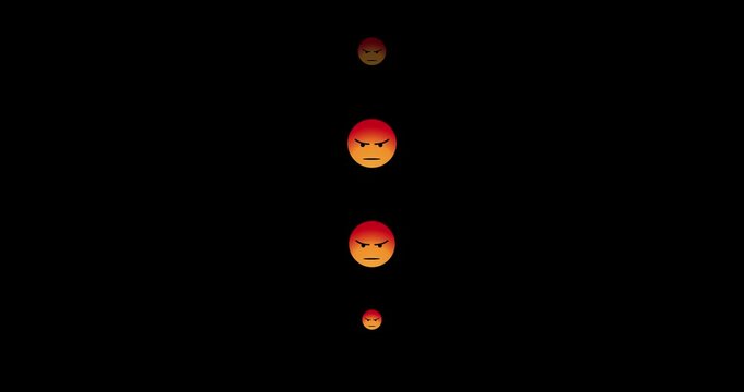 4K live reactions of angry emoji face in an alpha channel. Social media live reactions for all Social media. Live-style animated emojis for live-stream chat. Easy to use.