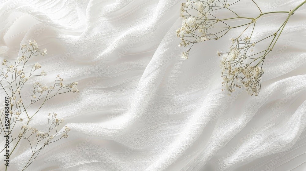 Poster a pure white background with a slight hint of texture, adding a touch of sophistication without bein