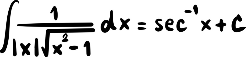 integration formula math handwritten