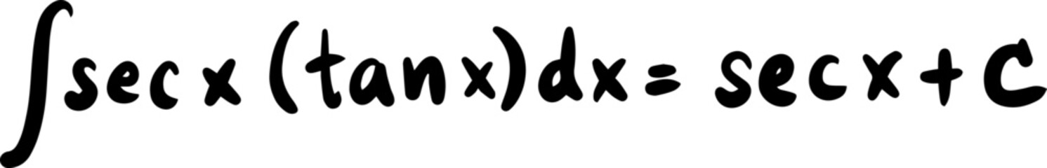 integration formula math handwritten