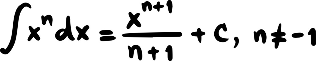 integration formula math handwritten