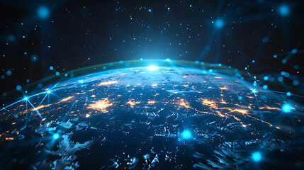 christmas lights on the night sky background