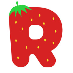 Fresh Strawberry Letter R