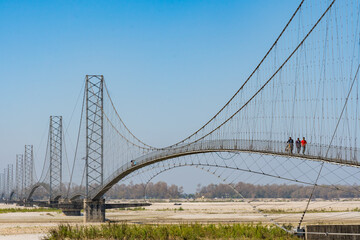 Long Suspension Bridge Kanchanpur Dodhara Chadani Bridge of Mahakali River in Mahendranagar, Nepal