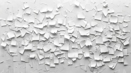  A close-up of a pristine white wall adorned with numerous tiny specks of identical white paint