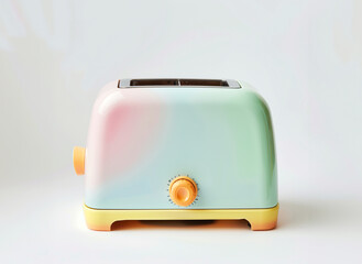 Kitchen toaster. Rainbow pastel colors. Isolate on white background.