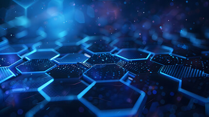 futuristic luxurious digital geometric technology hexagon background. Generative AI.