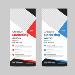 A modern corporate business flyer design template for your firm. Creative business flyer with abstract layout.