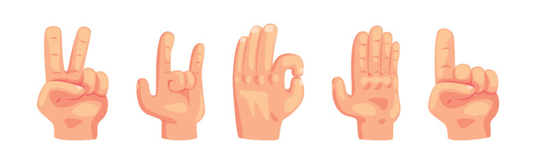 Human Hand Gesture and Pose with Finger Vector Set