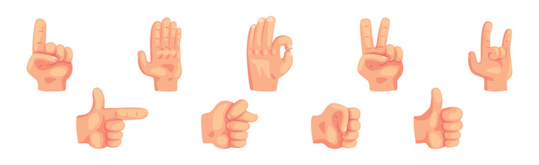 Human Hand Gesture and Pose with Finger Vector Set
