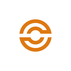 Abstract connection logo. Network technology logotype. Letter O design template.