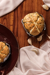 homemade garlic cake