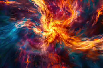 Generative ai on theme of scary huge hurricane fire tornado, apocalyptic dramatic background