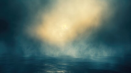 Abstract background with soft, diffused light creating a gradient effect, giving a sense of calm and serenity, no people