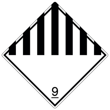 International wordless placard class 9 misc dangerous goods