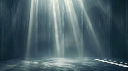 Obraz premium An abstract background featuring gentle beams of light creating a tranquil and serene atmosphere,