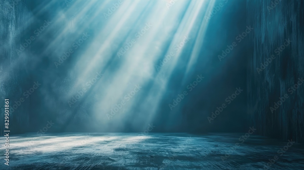 Poster an abstract background featuring gentle beams of light creating a tranquil and serene atmosphere, no