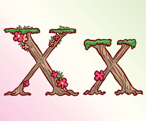 Woods Nature Alphabet Letter X