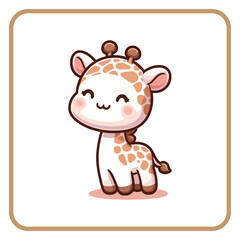 cute giraffe, coloring book