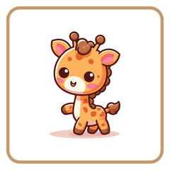 cute giraffe, coloring book