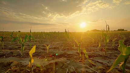 Prolonged heatwaves can cause significant damage to agricultural crops.