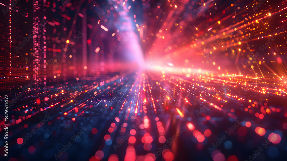 Poster future technology line background and light effect, cyberpunk style background material with a sense