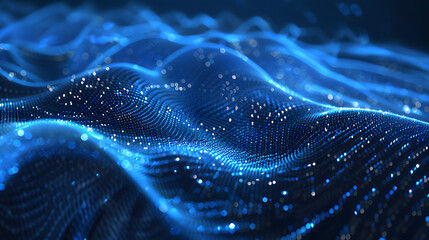 Banner for technology web page, futuristic banner with blue tonality