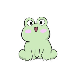 にこにこ笑顔のカエル