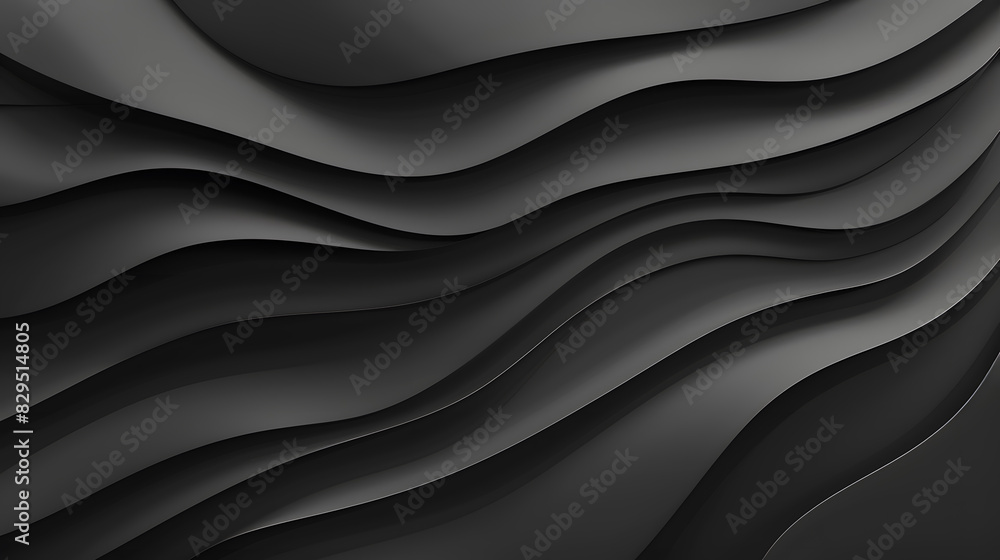 Poster grey black wave gradient texture background. generative ai.