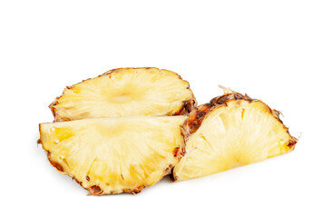 Pineapple slices isolated on a white background