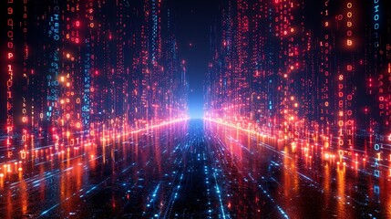Fototapeta premium Inside a high-tech lab where quantum computers and holographic interfaces merge in a science fiction narrative