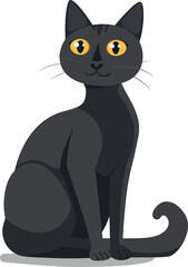 Obraz premium Cat Flat Vector Icon