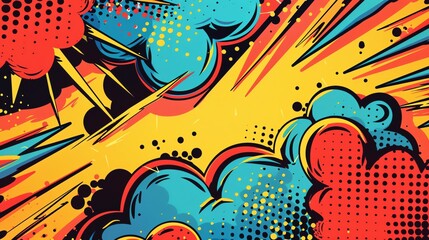 Obraz premium playful seamless pattern, comic book style, bold graphics